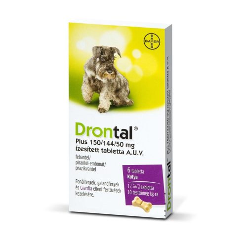 DRONTAL® PLUS 150/144/50 MG ÍZESÍTETT TABLETTA A.U.V.