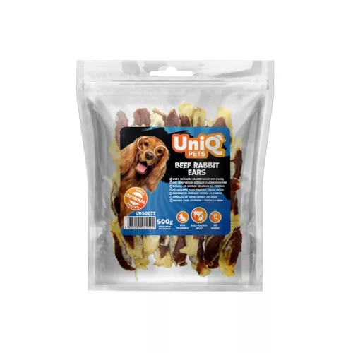 Uniq Pets - Nyúlfül marhahússal töltve 500 g