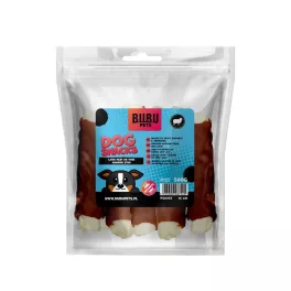   BUBU Pets Bárányhússal vastagon betekert bőrpálca - 500g