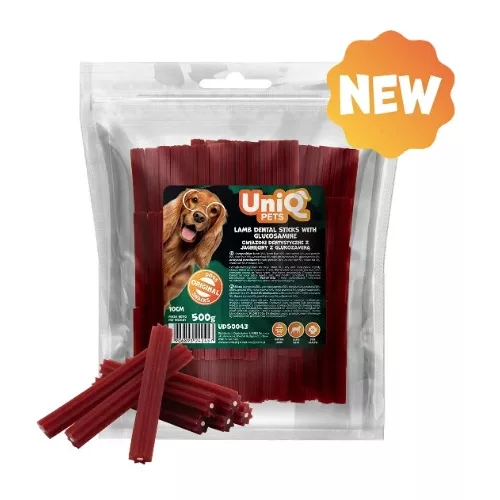 Uniq pets - bárányhúsos dental sticks (15cm) 500 g
