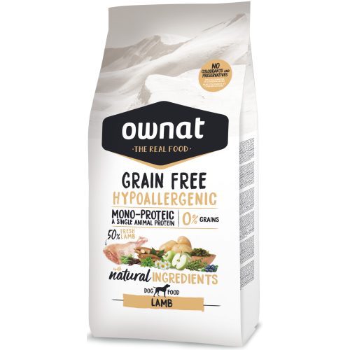 Ownat Dog Grain Free Hypo Lamb 12 kg