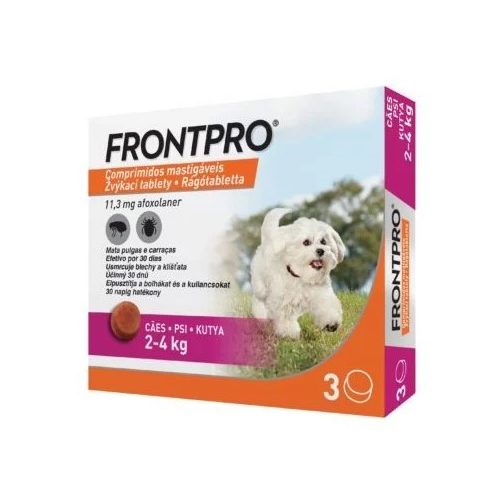 FRONTPRO Rágótabletta kutyáknak XSmall 2-4kg 3db 