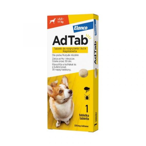 AdTab 225 mg rágótabletta kutyáknak (5,5-11 kg) A.U.V.