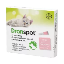   DRONSPOT 30 mg/7,5 mg rácsepegtető oldat kistestű macskáknak A.U.V.