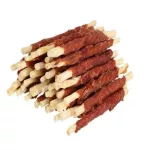 BUBU Pets Kacsahússal betekert bőrpálca - 500g